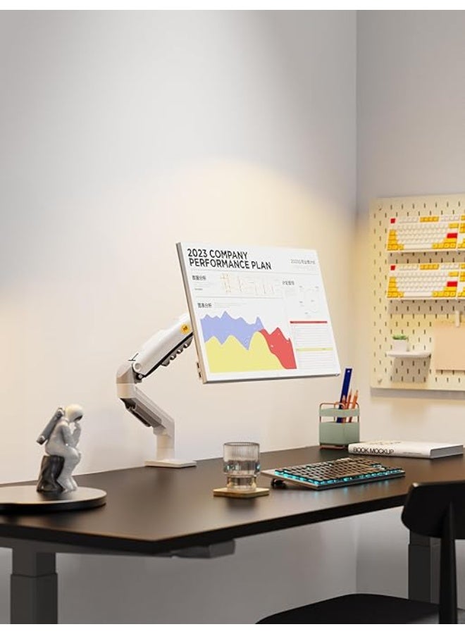 نورث بايو حامل شاشة مكتبي مريح قابل للتعديل مع ممتص صدمات، مناسب للشاشات من 17 إلى 30 بوصة، موفر للمساحة - Image 4